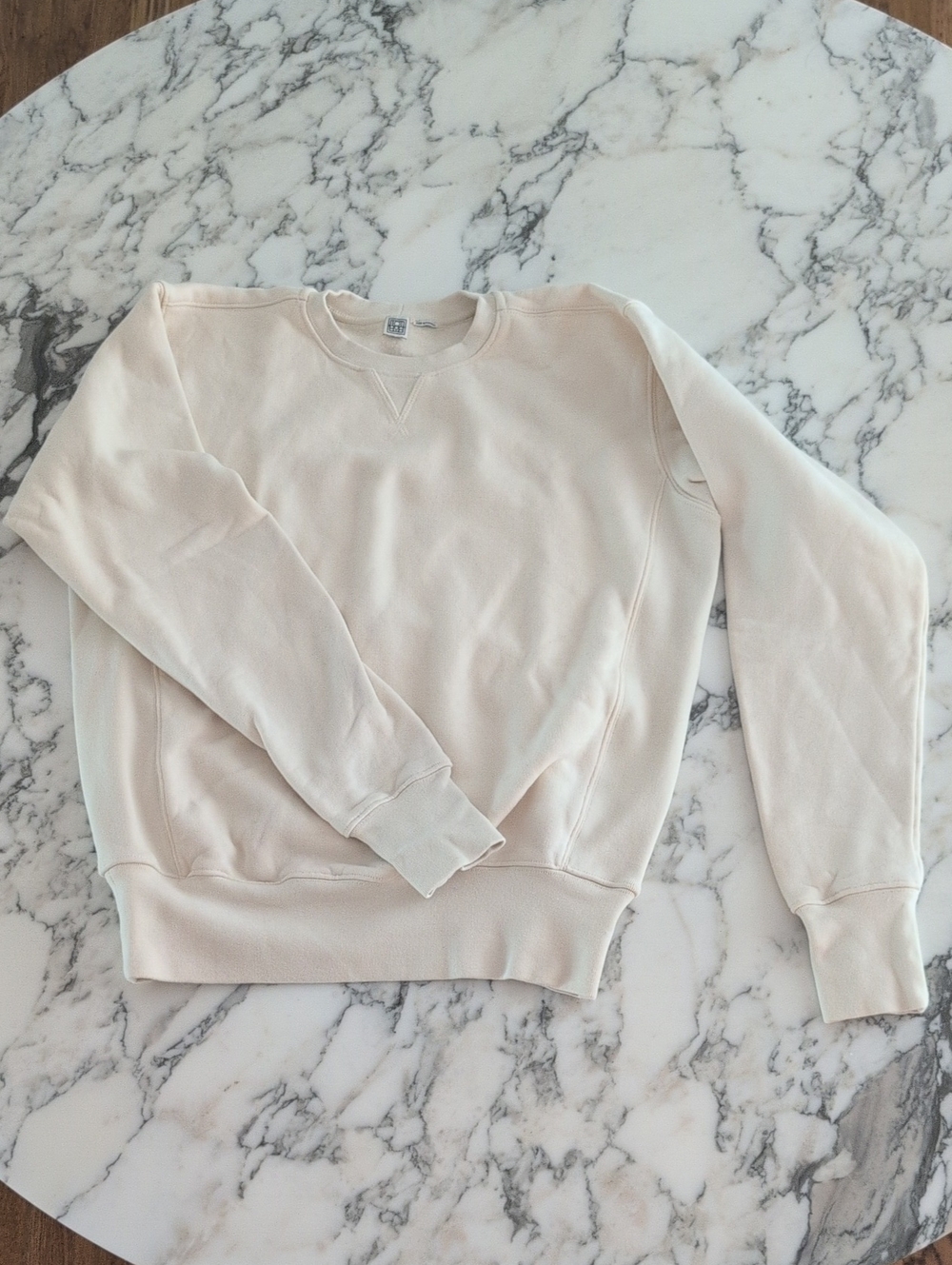 Women's Toteme Classic Crewneck Sweatshirt in Cream size small